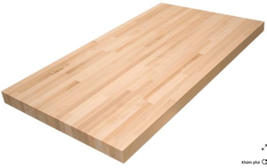 Solid Rubber Wood Butcher Block Countertop Natural Wood Kitchen <b>Table</b> Top Custom Size Eco Friendly Durable Panel - Product Image 3