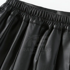 Mini-jupe en cuir pour femme moderne, taille haute, style crayon, décontractée, respirante, élégante, design tendance - Product Image 3