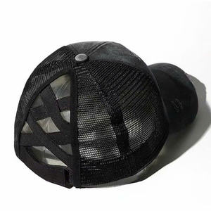 Casquette de baseball en maille pour femme, style trucker, avec ouverture pour queue de cheval, en coton délavé vintage, pour l'extérieur, modèle OEM ODM, idéale pour l'été - Product Image 4