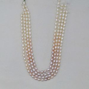 Achetez des perles de riz lisses en perles d'eau douce naturelles de couleur rose blanche de 6 mm 7 mm, prix au gramme, perles véritables, accessoires de bijouterie DIY - Product Image 4