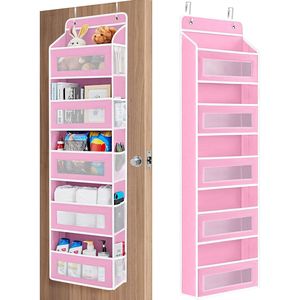 Organisateur de porte en tissu à 5 étagères, rangement suspendu avec grandes poches de rangement, anti-basculement, capacité de charge de 44 lb - Product Image 1
