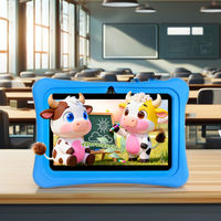 Tablet Android 12 7 inci untuk anak-anak, MTK Quad Core baterai 3000MAH resolusi 1024x600 Wi-Fi untuk pembelajaran elektronik