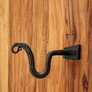 Cast Iron <b>Small</b> Single Hook hand forged wall hook - Product Image 6
