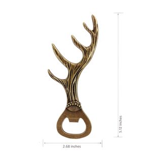 Ouvre-bouteille en forme de bois de cerf, durable, portable, rustique, outil de bar, cadeau unique pour homme, fête à domicile, mariage, Noël - Product Image 4