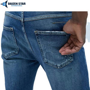 Pantalones Vaqueros de Mezclilla Premium para Hombre, Corte Ajustado, Duraderos, 100% Algodón, Alta Calidad, Ecológicos, Resistentes al Viento, Ropa de Calle para Invierno - Product Image 4