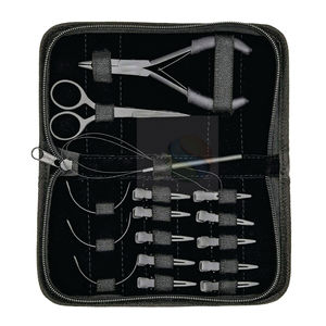 Kit d'outils professionnels de pose d'extensions de cheveux nouées à la main, 16 pièces, de qualité supérieure – Pinces, ciseaux et pinces de marquage en matériau composite durable - Product Image 3