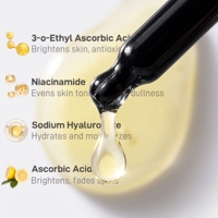 OEM Vitamin C Aufhellendes Serum - Schwarze Glasflasche mit Pipette, Individuelles Logo, Geringe Mindestbestellmenge 1000