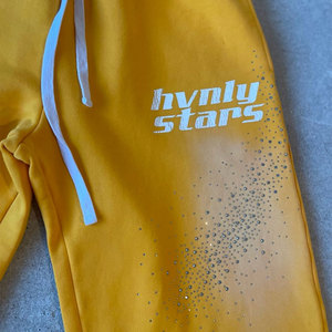 กางเกงวอร์มผู้ชายสไตล์วินเทจ ผ้าโพลีเอสเตอร์ 100% น้ำหนักเบา ทรงตรง สบายๆ สีซีดแบบซันเฟด ประดับด้วยคริสตัล ขายดี - Product Image 4