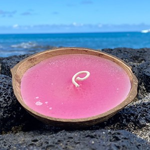 Unique Small Colored <b>Candles</b> in Coconut Shell - Product Image 6