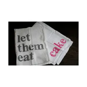 Vintage Let Them Eat The Cake Traditional Cleaning Desktop Ceremony Accessories Cotton Promotional Embroidered Golf Dish Towels