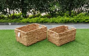 Cestas de jacinto de agua con asas para almacenamiento, conjunto de nuevo diseño, venta al por mayor, alta calidad, hecho en Vietnam - Product Image 6