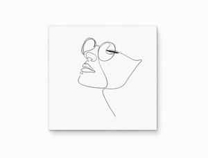 Peinture sur toile d'un visage en ligne continue, art minimaliste, <span class=keywords><strong>portrait</strong></span> de <span class=keywords><strong>femme</strong></span> en <span class=keywords><strong>noir</strong></span> <span class=keywords><strong>et</strong></span> <span class=keywords><strong>blanc</strong></span>, art mural - Product Image 4