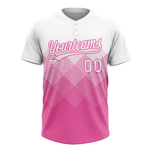 Maillot de baseball personnalisé de haute qualité avec logo imprimé, léger, à deux boutons, manches courtes, unisexe, respirant, séchage rapide - Product Image 2