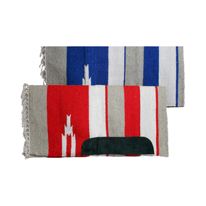 Vente en gros équestre 100% tapis de selle Western en feutre de laine mérinos avec design tissé coloré - Product Image 1