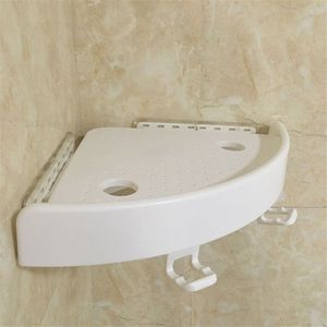 Mensola Angolare da Bagno Bianca Taglia Unica, Organizzatore da Parete in Ferro con Ganci Senza Tracce, Facile Installazione per Casa e Cucina - Product Image 6