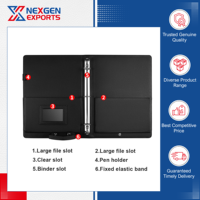Nexgen Exports Classeur à 3 anneaux en cuir PU personnalisable pour les besoins de bureau, scolaires et professionnels