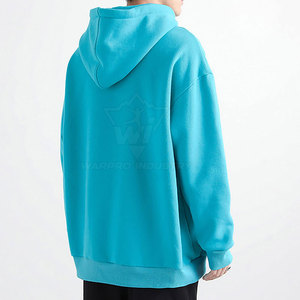 Modern Street Style Oversized Cotton Blended Hoodie For Men Athletic Casual Pullover With Comfortable Loose <b>Fit</b> Design - Product Image 3
