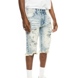 กางเกงยีนส์ขาสั้นลำลองผู้ชายแบบใหม่ ระบายอากาศได้ดี พิมพ์ลาย คุณภาพสูง ออกแบบโลโก้ได้ตามต้องการ - Product Image 3