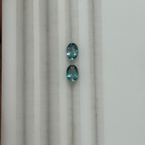 Par de Granidierita Azul Natural, Corte Ovalado, 6x4mm, 0.90Ct, Sin Tratar, de Madagascar, Gema Suelta, Color Intenso, Alta Calidad, Gema Fina Rara - Product Image 6