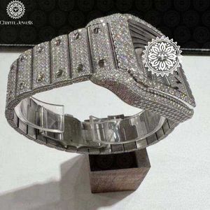 Reloj de Lujo para Hombre Charm, de Acero Inoxidable, con Bisel de Diamantes Dorado, Movimiento Mecánico Analógico, Fecha Automática, Caja de 40 mm, Resistente al Agua 10 Bar - Product Image 4