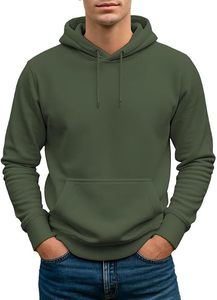 TOFEN SPORTS Sweat à capuche doublé en molleton 100 % coton pour homme, imperméable, séchage rapide, écologique, coupe-vent, hiver, tissu 300g - Product Image 2