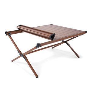 Dark Brown Aluminum Roll-Top Camping <b>Table</b> - Product Image 2