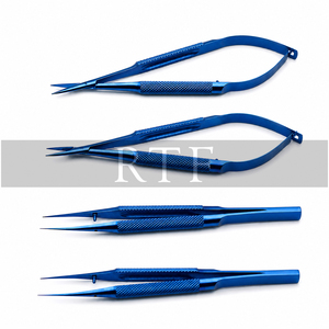 Ensemble de micro-ciseaux ophtalmiques Castroviejo approuvé CE |   Instruments chirurgicaux ophtalmiques réutilisables en acier inoxydable pour la microchirurgie - Product Image 3