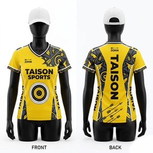 Jersey de Tiro con Arco de Poliéster Premium de 160 GSM, Diseño Geométrico Verde, Paneles Laterales de Malla Transpirable, Sublimación, Logotipo Personalizado - Product Image 2