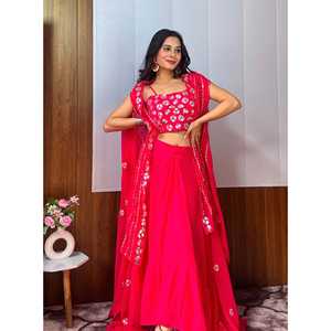 Designer Women's Party Wear Top Bottom and Beautiful <b>Shrug</b> Set - Product Image 1