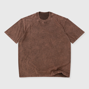 เสื้อยืดคอกลมแขนสั้นผู้ชายสีน้ำตาลฟอก ปี 2026 ผ้าฝ้าย 100% ทรงปกติ สวมใส่สบาย พิมพ์ลายการ์ตูนด้านหน้า สไตล์ฮิปฮอป - Product Image 1
