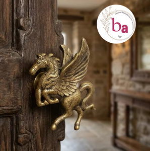 Cast Iron Pegasus Shape <b>Cabinet</b> <b>Handle</b> for Kitchen Bedroom Hotel Furniture-Industrial Design Durable & Easy Installation - Product Image 1