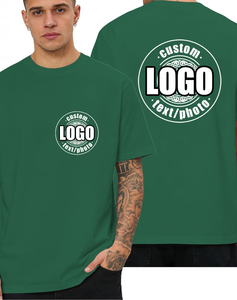 Custom Logo Men's T-Shirt Short Sleeve O-Neck 100% Cotton Jersey Fabric Digital Print 180g Back Print Regular Fit Casual Style - Product Image 6