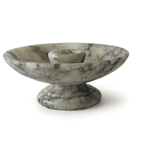 Portavelas de Mármol en Forma de Plato, Hechos a Mano, con Grabado Impreso, para Decoración del Hogar en Pascua - Marca croxx CD62299, Precio Bajo al por Mayor - Product Image 1