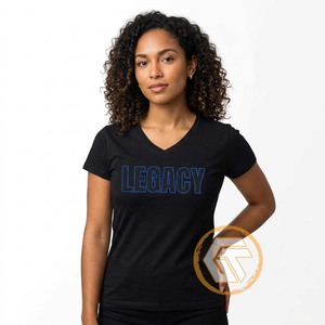 เสื้อยืดสตรี Zeta Phi Beta Sorority ลายปักแบบสั้น คอวี ผ้าฝ้าย 100% ระบายอากาศได้ดี คุณภาพสูง สไตล์ลำลอง จาก GREEK TREASURES - Product Image 4