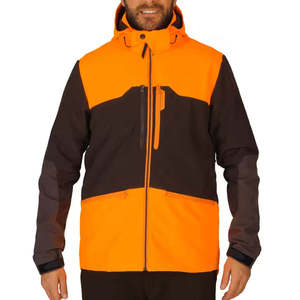 Waterproof Blaze Orange Hunting <b>Jacket</b> Men's Outdoor <b>High</b> <b>Visibility</b> Windproof Thermal <b>Softshell</b> Hooded Tactical Field Coat - Product Image 2