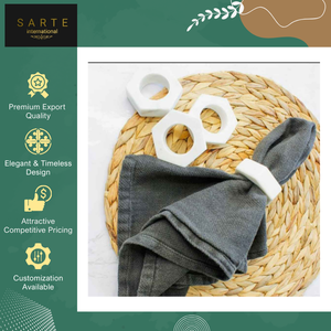 Anneaux de serviette en marbre élégants, écologiques et personnalisables de haute qualité pour cadeaux d'affaires et tables modernes – Vente en gros - Product Image 6