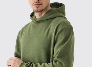 Conjunto Deportivo con Capucha para Hombre, Color Verde Oliva, Manga Larga, Estilo Casual, Corte Regular, para Otoño, 100% Algodón Transpirable - Product Image 3
