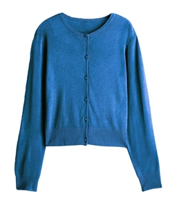 Cárdigan de Punto para Mujer, Manga Larga, Cuello Redondo, Color Sólido, Botones al Frente, Suéter Informal de Invierno, Transpirable, Antipilling - Product Image 1