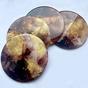 Eco Friendly Resin <b>Coaster</b> Set Handmade Heat Resistant Premium Quality Luxury Square Customizable Colors <b>Drink</b> <b>Coasters</b> - Product Image 3