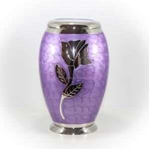 Urna funeraria para adultos hecha a mano de nuevo estilo monarca púrpura grabado Rosa latón ceniza Urna Digital personalizado para cenizas humanas de cremación - Product Image 5