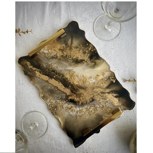 Plateaux décoratifs de Noël en résine de luxe de haute qualité pour restaurants, tables à manger et réceptions de mariage - Product Image 6