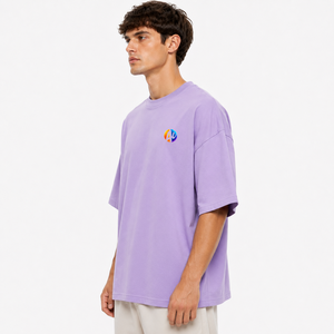 เสื้อยืดโอเวอร์ไซส์ลำลองสำหรับผู้ชาย ออกแบบมาให้สวมใส่สบาย ผ้าเนื้อนุ่ม แขนสั้น คอกลม เหมาะสำหรับใส่ในชีวิตประจำวันและกิจกรรมกลางแจ้ง - Product Image 4
