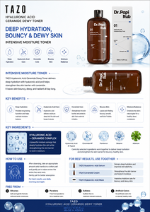 Tónico Facial con Ácido Hialurónico y Ceramidas, Hidratación Profunda, Sérum Líquido para el Cuidado de la Piel, Coreano, 500 ml, OEM ODM, Para Todo Tipo de Piel, Vida Útil de 3 Años - Product Image 2