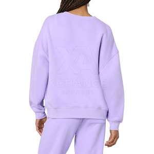 Sweat-shirt oversize en coton mélangé, coupe décontractée élégante, manches longues, style décontracté, mode streetwear, vêtement pull pour l'extérieur - Product Image 2