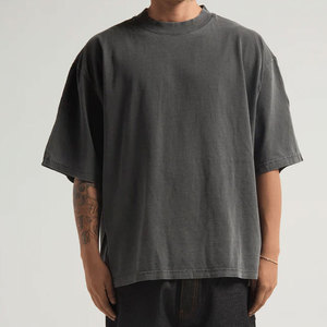 เสื้อยืดสตรีทแวร์โอเวอร์ไซส์ สกรีนโลโก้ได้ ทรงหลวม ไหล่ตก ผ้าหนา ทรงบ็อกซี่ - Product Image 6