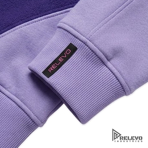 Sudaderas con Capucha Personalizadas para Hombre, Tricolor, de Felpa Gruesa, Talla Grande, Color Morado Oscuro, Lila, Magenta, Rosa, Manga Raglán, Logotipo 3D en Relieve, Ropa Casual - Product Image 3