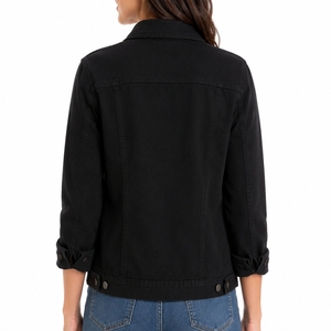 Chaqueta de Mezclilla Lavada para Mujer, Estilo Otoñal, Premium, Elegante, de Algodón Resistente y Cómodo, Diseño Clásico Personalizado - Product Image 2