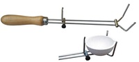 SUNTOOLS/STIPL Pince de maintien réglable en acier inoxydable pour creuset de fusion de bijoux avec coupelle en céramique, modèle 203B, pour usage DIY