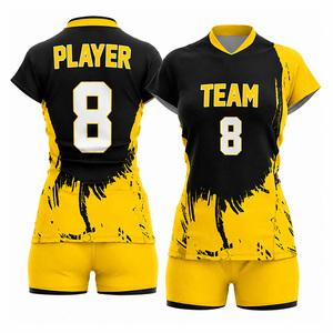 Conjunto de Shorts y Camiseta de Voleibol Sublimados Personalizados para Mujer, Alta Calidad, Transpirables, de Secado Rápido, Poliéster 320g, Cintura Elástica, Personalización para Equipos - Product Image 1