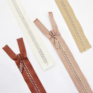 Wholesale Fashion 5#8#10# Rhinestones <b>Zipper</b> Hoodie Diamond Plastic Stone Teeth <b>Zipper</b> - Product Image 4